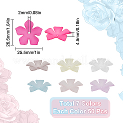350 capuchon de perles en acrylique transparent de 7 couleurs.&nbsp;MACR-SP0001-14