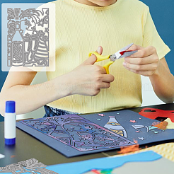 Kohlenstoffstahl Schneidwerkzeuge Schablonen&nbsp;DIY-WH0309-2124