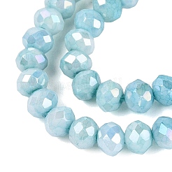 Brins de perles de verre rondelles teintées anti-ternissement&nbsp;LS-EGLA-T021-3mm-17-07