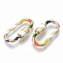 Messingschraube Karabiner Schloss Charms&nbsp;KK-S318-11-NF