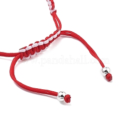 Set di braccialetti di perline intrecciate in filo di nylon bicolore&nbsp;BJEW-JB11214