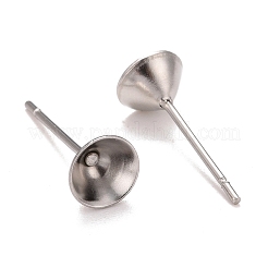 Configuración de aretes tipo botón de acero inoxidable 304 que no se deslustran&nbsp;STAS-L238-082E-P
