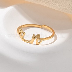 Anillos de puño de acero inoxidable 304 para mujer&nbsp;RJEW-D285-01G-N