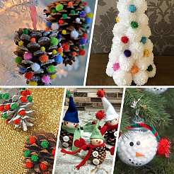120 pz palline di pompon fatte a mano per bambole fai da te&nbsp;FABR-SC0001-01C-01