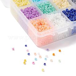 15 Farben Glas Saatperlen&nbsp;SEED-JP0007-02