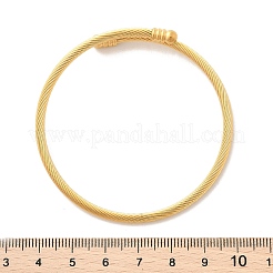 Brazalete abierto de acero inoxidable 304 con baño de PVD al vacío y cuentas ovaladas.&nbsp;LS-BJEW-C031-01G