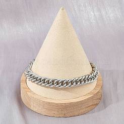 Bracelets gourmette en acier inoxydable 304 pour femmes et hommes&nbsp;BJEW-Z143-03P