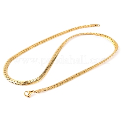 Halsketten aus gedrehtem Edelstahl 304 für Damen&nbsp;NJEW-G140-08B-G
