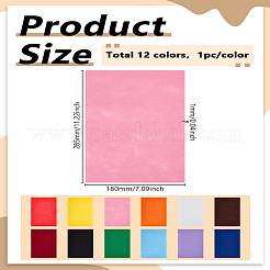 12 Stück Filzvlies in 12 Farben&nbsp;DIY-LP0004-22