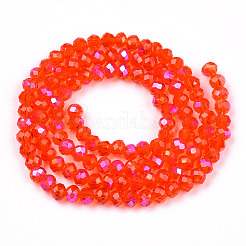 Chapelets de perles en verre électroplaqué&nbsp;LS-EGLA-A034-T2mm-L29