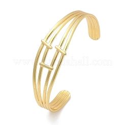 Bracelets manchettes creux en acier inoxydable 304 pour femmes&nbsp;BJEW-Z097-03G