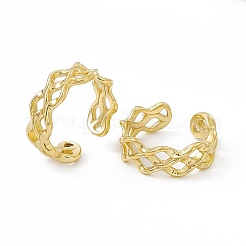 Bague manchette en acier inoxydable 304 avec placage ionique (IP) pour femme&nbsp;RJEW-C060-14G