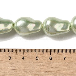 Brins de perles d'imitation en verre galvanisé&nbsp;BSHE-M035-01A-01-1
