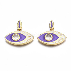 Colgantes de Latón Cubic Zirconia&nbsp;ZIRC-T014-035G-NF