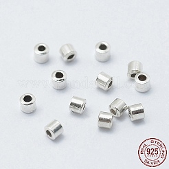 Anlaufschutz rhodinierte 925 Sterling Silber Crimpperlen&nbsp;STER-G027-20P