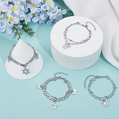 4 Stück 2 Stile Legierung mehrsträngige Armbänder für Frauen&nbsp;BJEW-SC0001-59