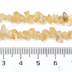Stränge aus erhitzten natürlichen Citrin-Splitterperlen&nbsp;G-D093-A03