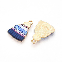Pendentifs en alliage imprimés sur le thème de l'hiver&nbsp;PALLOY-H127-03G-01-01