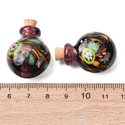 Handmade lampwork Parfümflasche Anhänger&nbsp;LAMP-H072-01B