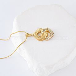 Collier avec pendentif double losange en acier inoxydable pour femme&nbsp;OO5509