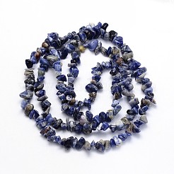 Natur Sodalith Chips Perlen Stränge&nbsp;G-O049-A-08