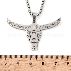 201 collane con ciondolo in acciaio inossidabile&nbsp;NJEW-C066-17P