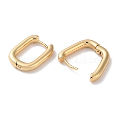 Pendientes de aro rectangulares de latón para mujer.&nbsp;EJEW-B056-12G