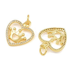 Pendentifs en laiton zircon cubique transparent&nbsp;CU-CBA3D67-05C-G