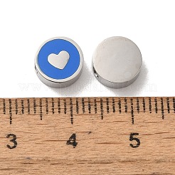 Emailleperlen aus 304 Edelstahl&nbsp;STAS-L022-096P-01