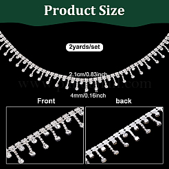 2 Yards Eisenkristall-Strassquastenketten&nbsp;IFIN-NB0001-65