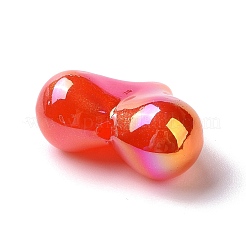 Placage uv perles acryliques opaques irisées arc-en-ciel&nbsp;X-OACR-E010-04
