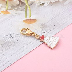 Navidad aleación tema colgantes de esmalte&nbsp;HJEW-JM00427-04
