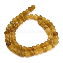 Fili di perle sfaccettate di giada bianca naturale tinta&nbsp;GG-CBAE966-01A-E