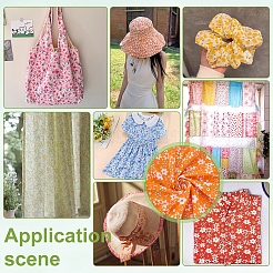Baumwollstoff mit Blumenmuster&nbsp;DIY-WH0591-275B