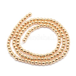 Chapelets de perles en hématite synthétique sans magnétiques&nbsp;G-L485-01B-LG