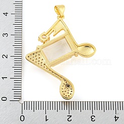 Anhänger aus Messing mit Gestellbeschichtung aus klarem Kubisch Zirkonia&nbsp;ZIRC-L100-157G-01