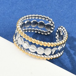 Offene Manschettenringe aus 304 Edelstahl für Damen&nbsp;RJEW-K301-04GP