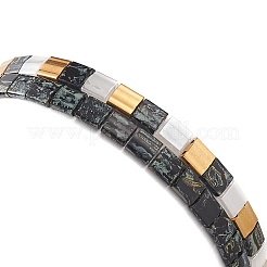 Ensemble de bracelets extensibles perlés rectangle de graine de verre 2pcs 2&nbsp;BJEW-JB09036