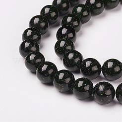 Sintetici verde perline Goldstone fili&nbsp;G-D169-02-6mm