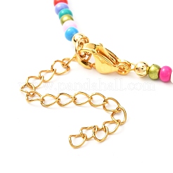 Set di collane con perline di semi di vetro perline malocchio&nbsp;NJEW-JN03722-01