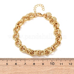 Bracciali con catene a maglie doppie intrecciate in acciaio inossidabile 304 per donna&nbsp;BJEW-G780-06G-02