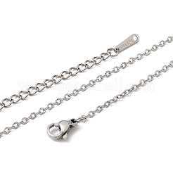 12 Stück 1.8 mm 304 Edelstahl strukturierte Kabelkette Halskette für Damen und Herren&nbsp;NJEW-H093-18P-05