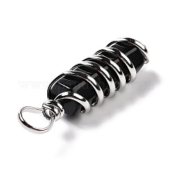 Obsidienne naturelle gros pendentifs pointus&nbsp;G-I322-05P-01