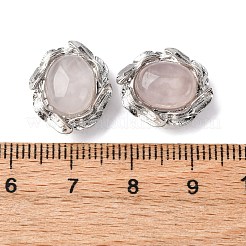 Ovale mehrsträngige Glieder aus natürlichem Rosenquarz&nbsp;G-G207-02P-09