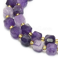 Natürliche Amethyst-Jadeperlenstränge&nbsp;G-I376-D27-01