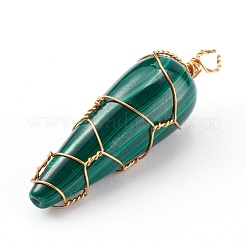 Ciondoli malachite naturali&nbsp;PALLOY-JF00642