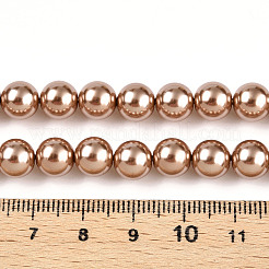 Chapelets de perles en verre nacré&nbsp;HY-G002-01D-06
