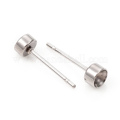 Montature per orecchini a bottone in acciaio inossidabile 304 anti-ossidazione&nbsp;STAS-L244-48B-P