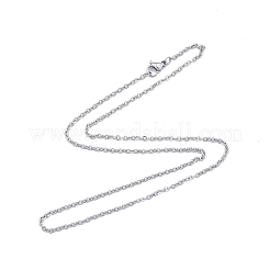 Collier en acier inoxydable 304 anti-ternissement pour hommes et femmes&nbsp;NJEW-N050-A02-S20