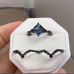 Fingerring-Set aus Rautenlegierung mit Strassen für Damen&nbsp;PW-WG51C17-03